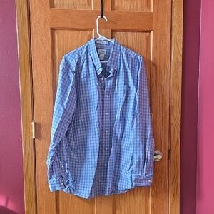 L.L. Bean Blue Plaid Men's Casual Shirt